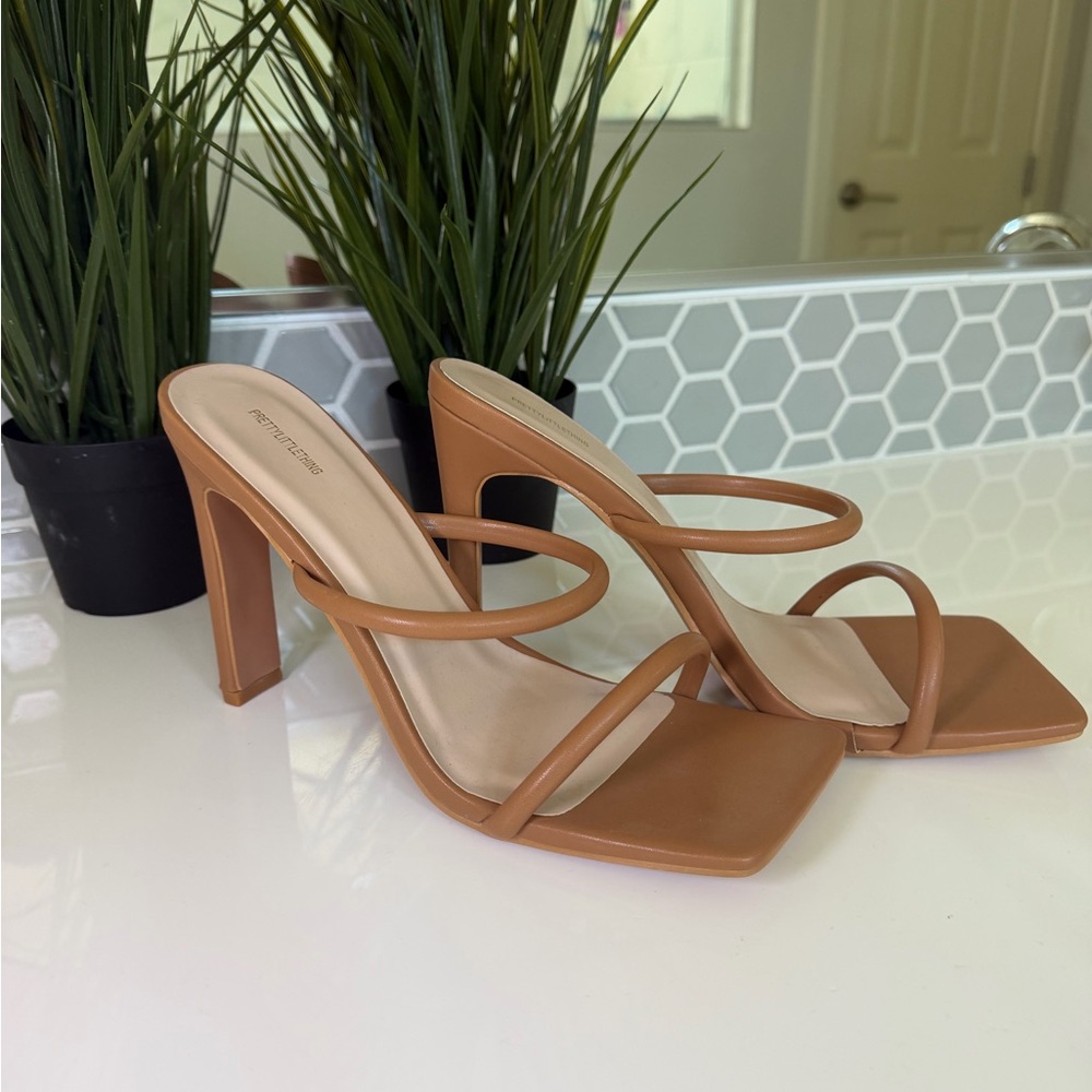 Pretty Little Thing Brown Heels